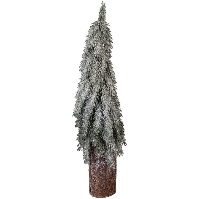 Clayre & Eef 50837 Künstlicher Weihnachtsbaum Grün-Weiß Ø 18x57 cm
