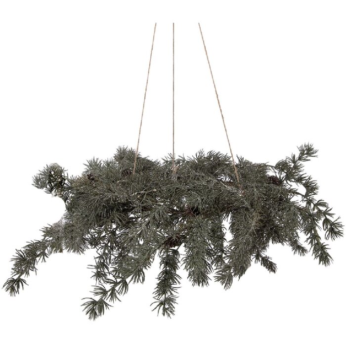 Clayre & Eef 50839 Weihnachtskranz mit LED Ø 60x8 cm 3xAA Batterien