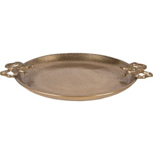 Clayre & Eef 6AL0084 Dekorative Schale 37x31x3 cm Gold