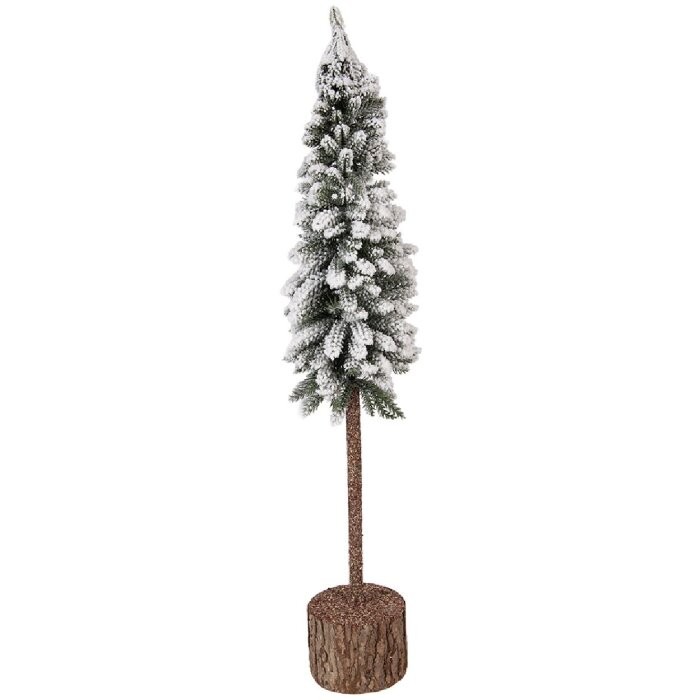 Clayre & Eef 50840 Weihnachtsbaum künstlich Schnee Ø10x60 cm Holzbasis