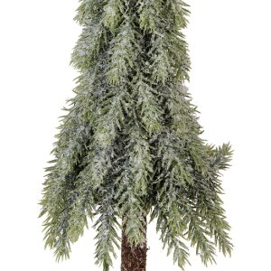 Clayre & Eef 66428 Künstlicher Weihnachtsbaum Ø 13x50 cm grün-weiß
