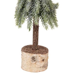 Clayre & Eef 66428 Künstlicher Weihnachtsbaum Ø 13x50 cm grün-weiß