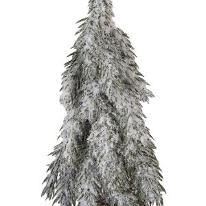 Clayre & Eef 66429 Künstlicher Weihnachtsbaum Grün-Weiß Ø 12x32 cm