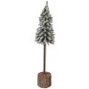 Clayre & Eef 66432 Künstlicher Weihnachtsbaum Grün Weiß Ø 10 x 48 cm