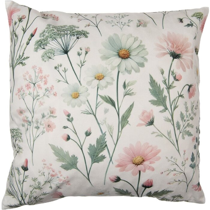 Clayre & Eef KT021.441 Kissenhülle 45x45 cm Beige-Rosa