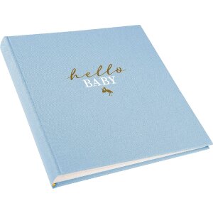 Album dziecięcy Goldbuch hello.baby himmelblau 30x31 cm – 60 stron lniany z drukiem na pergaminie