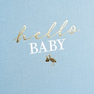 Album dziecięcy Goldbuch hello.baby himmelblau 30x31 cm – 60 stron lniany z drukiem na pergaminie