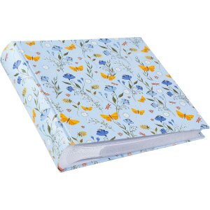 Album wstawkowy Goldbuch „Secret Garden Blue” – 200 zdjęć 10x15 cm, z motywem kwiatowym i motylami