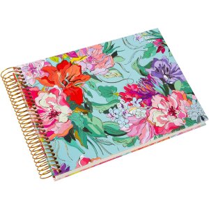 Album spiralny Goldbuch Velvet Bloom 23x17 cm – z wzorami złotymi i reliefem