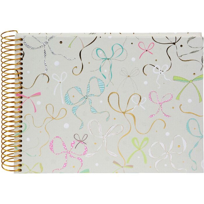 Album spiralny Goldbuch Ribboné Taupe, 23x17 cm, 40 stron białych