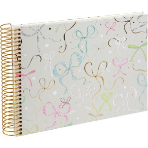 Album spiralny Goldbuch Ribboné Taupe, 23x17 cm, 40 stron białych