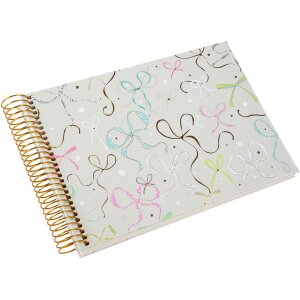 Album spiralny Goldbuch Ribboné Taupe, 23x17 cm, 40 stron białych