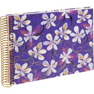 Album spiralny Goldbuch Orchid Mood fioletowy 24x17 cm – 40 stron z wypukłością złotą