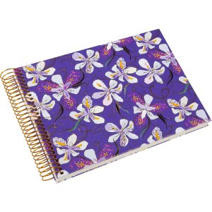 Album spiralny Goldbuch Orchid Mood fioletowy 24x17 cm – 40 stron z wypukłością złotą