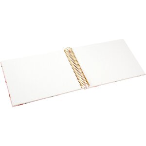 Album spiralny Goldbuch Secret Garden – różowy, 23x17 cm, z reliefem i motywem kwiatowym