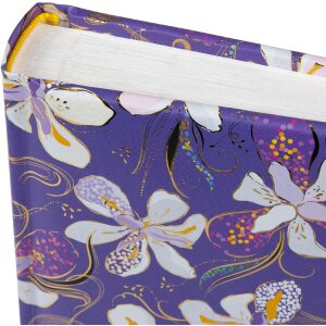 Album fotograficzny Goldbuch Orchid Mood fioletowy 25x25 cm – 60 stron pergaminowych z wykończeniem złotym