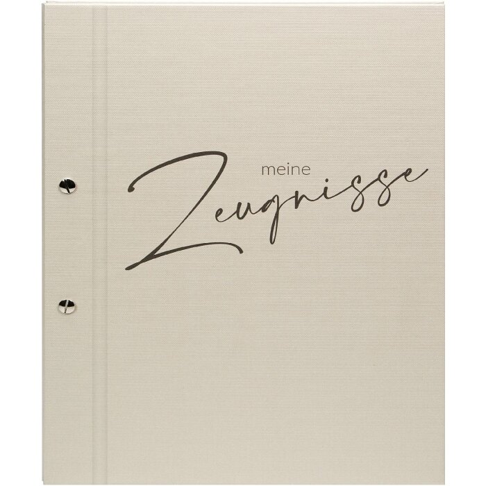 Mapa na świadectwa Goldbuch, kremowa, 24x31 cm – 12 przezroczystych kieszeni