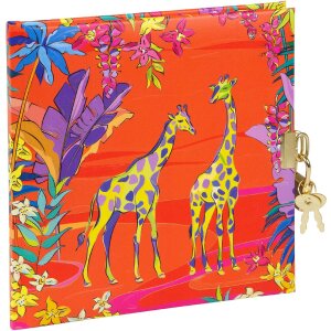 Notatnik Goldbuch Wild Life Girafy 16,5 x 16,5 cm – z tłoczeniem złotym, 96 stron