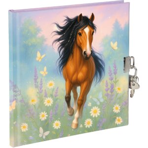 Dzienniczek Goldbuch Wiesenglück 16,5x16,5 cm – biały z zamek zabezpieczającym