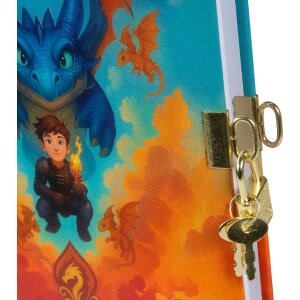 Dziennik Goldbuch Drachenfreund 16x16 cm – zamek, 96 białych stron
