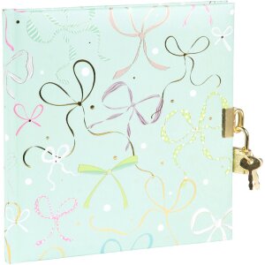 Notatnik „Dzień po dniu” z akrylowym zamknięciem taupe, 16,5x16,5 cm, złoty nadruk