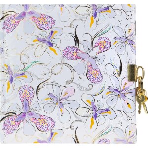 Dziennik Goldbuch Orchid Mood White 16x16 cm – z wypukłością złotą i zapięciem złotym