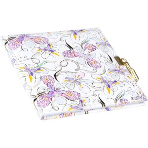 Dziennik Goldbuch Orchid Mood White 16x16 cm – z wypukłością złotą i zapięciem złotym
