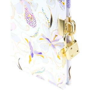 Dziennik Goldbuch Orchid Mood White 16x16 cm – z wypukłością złotą i zapięciem złotym