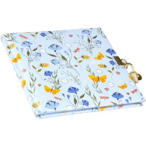 Dziennik Goldbuch Secret Garden Blue – 16,5 x 16,5 cm, 96 kartek, złota wypukłość