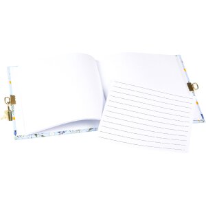 Dziennik Goldbuch Secret Garden Blue – 16,5 x 16,5 cm, 96 kartek, złota wypukłość