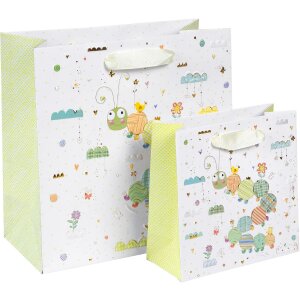 Tasa do prezentu Little Loop 18x8 cm z złotą wypukłością i papierem drukowanym