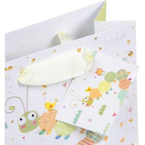 Tasa do prezentu Little Loop 18x8 cm z złotą wypukłością i papierem drukowanym