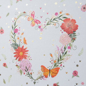 Goldbuch Gästebuch Floral Embrace 24x22 cm, goldprägiert, ohne Pergamin