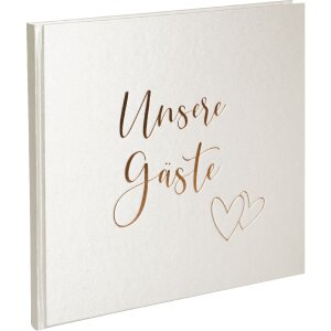 Album gości Goldbuch „Herzklopfen” 24x22 cm – złoty, ilustrowany, elegancki zapis gości