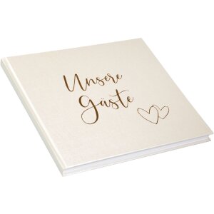 Album gości Goldbuch „Herzklopfen” 24x22 cm – złoty, ilustrowany, elegancki zapis gości