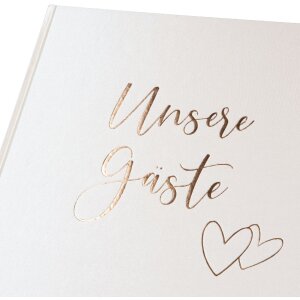 Album gości Goldbuch „Herzklopfen” 24x22 cm – złoty, ilustrowany, elegancki zapis gości