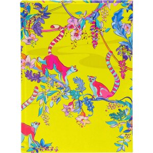 Notatnik Goldbuch Wild Life Lemury – elegancki, złoty, 15x22 cm, DIN A5