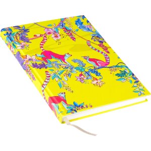 Notatnik Goldbuch Wild Life Lemury – elegancki, złoty, 15x22 cm, DIN A5