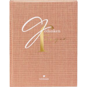 Goldbuch Notizbuch Gedankenfänger 15x22 cm 200 Seiten Leinenbindung Weiß Gold
