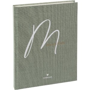 Notatnik Goldbuch Manuscript 15x22 cm – biała i złota okładka z liniową wiązanką, 200 stron