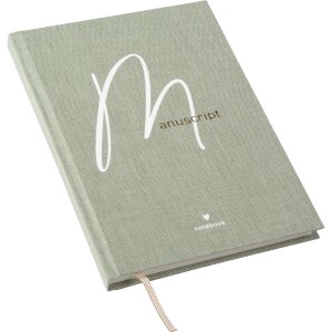 Notatnik Goldbuch Manuscript 15x22 cm – biała i złota okładka z liniową wiązanką, 200 stron