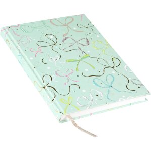 Notatnik Goldbuch z wstążką taupe 15x22 cm, zapięcie sznurekowe, szlifowanie złotym nadrukiem