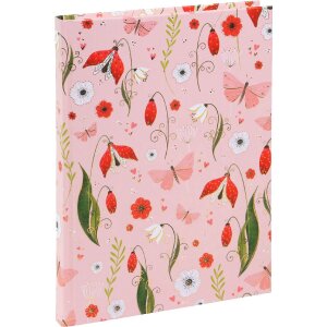 Goldbuch Notizbuch Secret Garden pink 15x22 cm mit 200 blanko Seiten