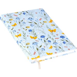 Notatnik Goldbuch Secret Garden Blue – z złotym nadrukiem i sznurkowym układem