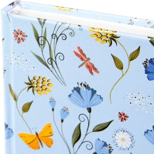 Notatnik Goldbuch Secret Garden Blue – z złotym nadrukiem i sznurkowym układem