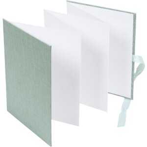 Album leporello Summertime szarobłękitny 15,5x19 cm – prawdziwe płótno, do 10 zdjęć