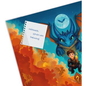 Goldbuch Schreibunterlage Drachenfreund 49x38 cm abwischbar für Kinder