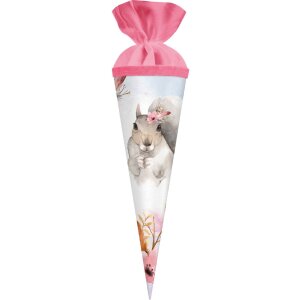 Torebka na prezenty z jaskółką 35x11 cm, z daszkiem z wełny, z lakierowanego kartonu – Goldbuch