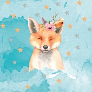 Opakowanie prezentowe z lisem Fuchs 35x11 cm, lakierowany karton z wełnianym zamknięciem – Goldbuch