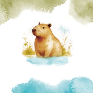 Tüte z gryzonią Capybara 35x11 cm –...